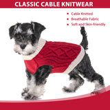 PELUKOA Dog Sweater, Knitted Christmas Dog Sweater for Small Medium Dogs