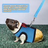Guinea Pig Harness and Leash, Guinea Pigs Harness, Guinea Pig Leash, Hamster Harness can be Adjusted to Any Size Soft Mesh Harness Leash with Bow for Decoration (2packs)