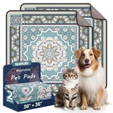 BUMUBI Washable Pee Pads for Dogs,2 Pack Super Absorbent Reusable Puppy Training Pads 36" × 36", Leak-Proof & Non-Slip,for Potty Training,Whelping,Crate & Playpen