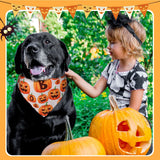 60 Pcs Halloween Dog Bandanas Bulk Holiday Dog Bandanas Adjustable Dog Bibs Triangle Dog Scarf Holiday Pet Costume for Small to Large Pet Dog