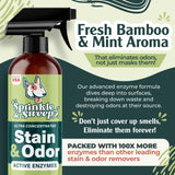 Sprinkle & Sweep: Pet Stain & Odor Enzyme Spray - 24oz - No Scrubbing Concentrated Formula, Dog & Cat Urine & Mess Destroyer, Carpet Spot Cleaning