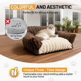 BUMUBI Cat Bed Washable Pet Chair - Large Fluffy Supportive Cat Sofa for Indoor-Medium Dog Bed with Removable Cover