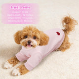 2-Pack Waffle Dog Shirts with Embroidered Heart for Small & Medium Dogs
