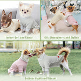 2-Pack Waffle Dog Shirts with Embroidered Heart for Small & Medium Dogs