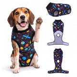 PetWarm Dog Surgery Suit, Dog Surgical Recovery Suit, Satellite, Black, XS