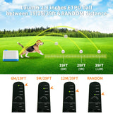 RERBIO Automatic Dog Ball Launcher, Auto/Manual Paw-Activated Dog Ball Thrower, 3 Adjustable Distances Rechargeable Interactive Dog Toy, Indoor Outdoor Self Play Pet Toy with 4 Chew-Resistant Balls