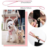 Puppytie XXS Puppy Harness and Leash Set, Pink, XXS (2.2–6 lbs)