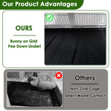 Bunny Hutch Indoor Rabbit Cage Outdoor 2-Story Rabbit House with Urine Guards and 2 Removable Tray for Small Animals