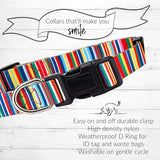 Lucky Love Dog Bundle - Large No Pull Dog Harness & Adjustable Collar, in Stylish Hippie Pattern, Durable & Comfortable for Pet Dogs, Suitable for Puppies & Adult Dogs