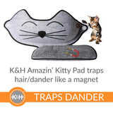 K&H Pet Products EZ Mount Kitty Face Cat Window Perch Bed, Sturdy Cat Window Hammock with Strong Suction Cups, Washable Sleeping Pad, Fits 30" W X 15" H Glass Spaces - Gray Kitty Face Design