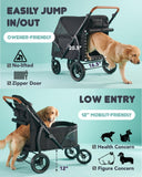 Zoosky Pet Stroller for Large Dogs up to 110lbs, Large Pet Stroller
