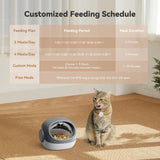 Upgraded RFID Cat Feeder with Collar Sensor – 4 Feeding Modes, Anti-Theft Pet Feeder for Multi-Cat Households, Timed Collar-Activated Feeder for Special Diets & Portion Control (2 Collar)