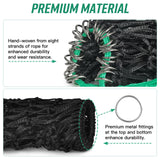MIYABALA Square Bale Hay Nets for Horses, Premium PE Slow Feed Net with 1.6" Hole, Suitable for 36x18x18 to 45x25x17 Inches Hay Bales, Drawstring Closure for Easy Loading