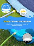 VISTOP Non-Slip Splash Pad for Kids and Dog, Thicken Sprinkler Pool Summer Outdoor Water Toys - Fun Backyard Fountain Play Mat for Girls Boys Children or Pet Dog (127 inch, Red&Yellow&Green&Blue)