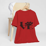 Love Paw T-Shirt — Distressed Paw Print Pet Lover Tee