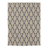 Boston Terrier Pattern Baby Swaddle Blanket — Neutral Puppy Nursery Swaddle