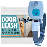 Purrboss Door Leash – Adjustable Cat Door Latch to Keep Rooms Accessible for Pets, Dog-Proof Pet Gate Alternative for Feeding & Litter Box Areas, Strongest, Portable & No Tools or Adhesives