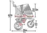 Pet Gear No-Zip AT3 Pet Stroller for Cats/Dogs, Sea Salt