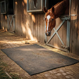 Klyyo Clyro Heavy Duty Rubber Horse Stall Mats 4 x 6 ft Large Waterproof Non Slip Horse Stable Mat Washable Easy to Clean for Livestock Barn Farm Shed Kennels Garages, Black