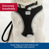 Coastal Pet Comfort Soft Reflective Wrap Adjustable Dog Harness - No-Pull Dog Harness for Small & Large Dogs - Black - 1" x 28"–36"