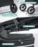 Zoosky Pet Stroller for Large Dogs up to 110lbs, Large Pet Stroller