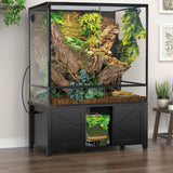 GDLF 48"x24" Reptile Tank Stand for 120–230 Gallon Terrariums – Fits Tall Enclosures or Stacked 4x2x2 PVC Tanks – Furniture-Style Cabinet with Storage – Holds Up to 500 lbs