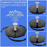 AISITIN 3.5W Solar Fountain Pump for Water Feature Outdoor DIY Solar Bird Bath Fountain with Multiple Nozzles, Solar Powered Water Fountain for Garden, Ponds, Fish Tank and Aquarium