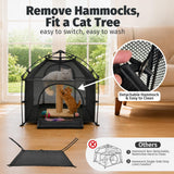 Catio Outdoor Cat Enclosure Pop up Cat Tower Tent Cat Playpen w/Breathable Mesh Portable Catio Kitten Pet Animal Play Pen Indoor Enclosed Kitty Patio Balcony Camping(Square)