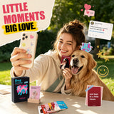 HEELAY Dog Moments Daily Connection Cards for Dog Owners, 50 Interactive Bonding Activities and Reflection Prompts, Includes Wooden Display Stand, Meaningful Gift for Dog Moms, Dog Dads and Pet Lovers