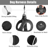 Small Dog Harness and Leash Set Breathable Step-in Puppy Cat Harness,XXXS