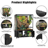 GDLF 48"x24" Reptile Tank Stand for 120–230 Gallon Terrariums – Fits Tall Enclosures or Stacked 4x2x2 PVC Tanks – Furniture-Style Cabinet with Storage – Holds Up to 500 lbs