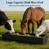 Domivans Animal Drinking Water Bowl - Stainless Steel Livestock Water Trough with Drain Hole, Automatic Waterer Filling Feeder for Cattle Pigs Sheep Horses Dogs, 47.2"*12.4"*5.3", 12 Gallons
