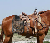 Hulara Full Grain Buffalo Leather Western Saddle Bag Tooled Horse Saddle Bag for Trail Riding Saddle Carrier Bag for Horses