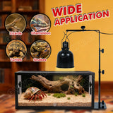 GVWRATW Reptile Lamp Stand, Adjustable 15.5-35 Inch Floor Light Holder for Heat Lamp & Dome, Metal Bracket for Terrarium Lighting & Heating.
