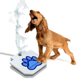 Pet Fit For Life Dog Pedal Water Fountain - Step-On Sprinkler, Drinking Water Hose Toy and Water-Play for Dogs, Includes Giant Tennis Ball