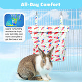 Jevnd No Condensation Rabbit Cooling Pouch with Ice Box for Cage, Up to 12-Hour Cool Ice Bag Hanging for Summer, Washable Arc-Chill Cooling Pack for Small Animal Bunny Chinchilla Ferret Guinea Pig