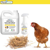 Premo Guard Poultry Spray - 16 oz - Kill Scaly Leg, Mites, Fleas, Lice, & Other Pest on Chickens and in Coops - Natural Plant Based Oils for Control, & Prevention - Family Safe with No Egg Withdrawl