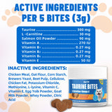 Just Try 6.35 oz Cat Taurine Bites - Taurine for Cats with L-Carnitine, Omega 3 and Vitamins - Supports Immune, Heart and Eyes Health Cat Supplements 300 Bites