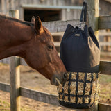 MIYABALA Hay Bags for Horses, Cylindrical Slow Feed Hay Bag with Rounded Diamond Nets Design for Goats,Horse,Donkey,Large Easy-Fill Top with Drawstring and Adjustable Strap