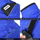 LUCOLOVE Dog Cooling Vest with Ice Pack – 2-Layer Evaporative Cooling Jacket with High Collar, UV Protection & Size-Matched Ice Pack – Cooling Vest for Dogs for Hot Weather (Blue Aqua, Large)