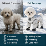 Dog Snowsuit with Attached Boots, Waterproof Winter Full Body Coat