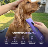 JOYZZE Falcon Cordless Clipper 2 Speed - Professional Grooming with Precision, Power, Low Noise, Dog Clippers for Grooming (Falcon Purple)