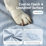 COZY KISS Cooling Dog Bed for Extra Large Dogs 44x32 inch, Q-Max >0.4 Summer Cool Orthopedic Foam Pet Sofa Bed with Sides, XL Size Bolster Anti-Slip Couch with Washable Removable Cover, Blue