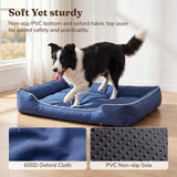 Den&Den Soft Dog Bed 39.4" W for Large Dogs & Cats, High-Density Support