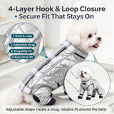 Dog Snowsuit with Attached Boots, Waterproof Winter Full Body Coat