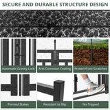Petorldog Dog Fence Outdoor for Yard Dog Playpen Indoor 40" Height 16 Panels Portable Puppy Playpen Dog Kennel for RV Camping(Black-Silver)