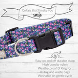 Lucky Love Dog Bundle - Medium No Pull Dog Harness & Adjustable Collar, in Stylish Primrose Pattern, Durable & Comfortable for Pet Dogs, Suitable for Puppies & Adult Dogs