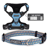 Lucky Love Dog Bundle - XS No Pull Dog Harness & Small Adjustable Collar, in Stylish Murphy Pattern, Durable & Comfortable for Pet Dogs, Suitable for Puppies & Adult Dogs