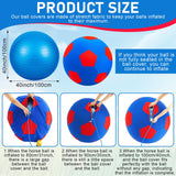 VercanMonth Giant 40 Inch Herding Ball with Ball Cover Anti Burst Please Watch VCR for How to Inflation Horse Toys for Horses Entertainment Play, Pump Included (Stylish, Blue)