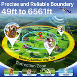 PRTRFLC GPS Wireless Dog Collar Fence System,Invisible Electric Fence for Dogs,Adjustable Range 49-6561ft,3 Training Mode,Rechargeable,Waterproof,Pet Containment System for Outdoor Use (Black)